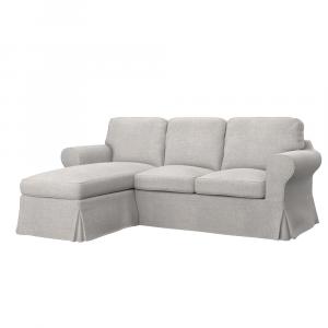 EKTORP Fodera per divano a 2 posti con chaise-longue