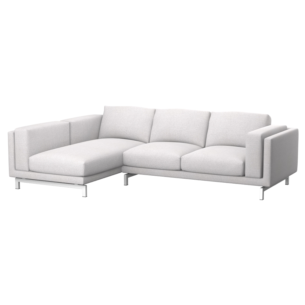 NOCKEBY  Fodera divano 2 posti con chaise-longue sinistro